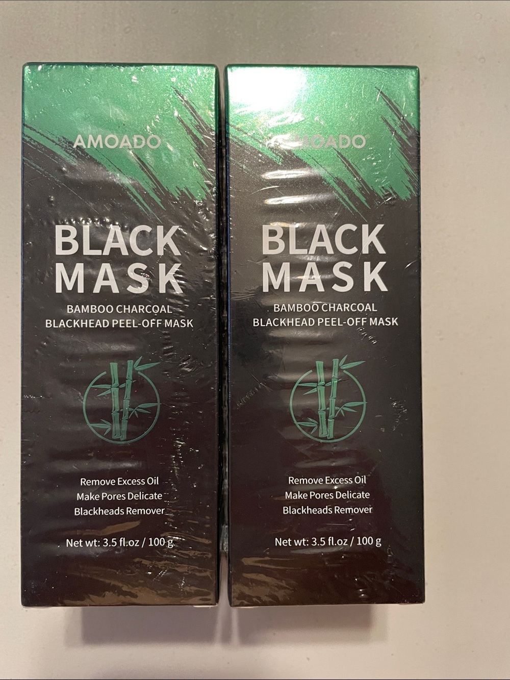 Amoado Black Mask Bamboo Charcoal Peel-Off Mask - Bundle x2